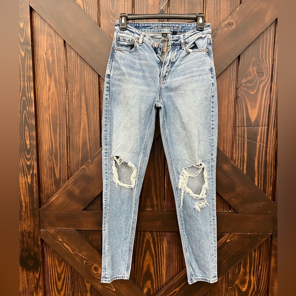 American Eagle strigid mom jeans